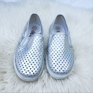 Circo Cut Out Silver Sneakers Size 11